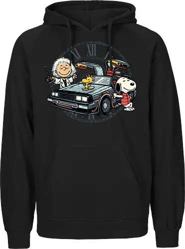 Time Travel Buddies - Cartoons, comics, movie, mash up, parody, funny, humor, time travel - Fairtrade Hoodie
