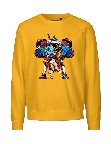 The Steel Soldier - The Steel Soldier, captain, monkey d ruffy, pirate, strohhut, strawhat, one, piraten, pirat, pirates, pirate, piece, schiff, boot, ship, ocean, ozean, meer, grandline, redline, north, east, south, west, blue, schatz, gold, ich werde der könig der piraten, nakama, abenteuer, crew, i will be the pirate king - Fairtrade Sweatshirt