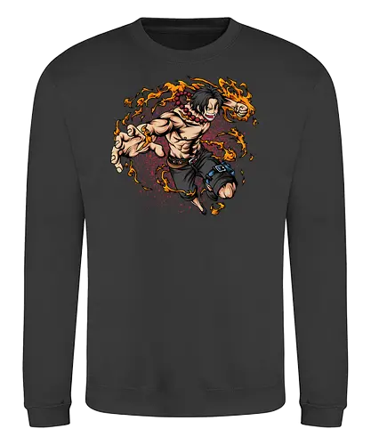 The Burning Soul - The Burning Soul, captain, monkey d ruffy, pirate, strohhut, strawhat, one, piraten, pirat, pirates, pirate, piece, schiff, boot, ship, ocean, ozean, meer, grandline, redline, north, east, south, west, blue, schatz, gold, ich werde der könig der piraten, nakama, abenteuer, crew, i will be the pirate king - Sweatshirt