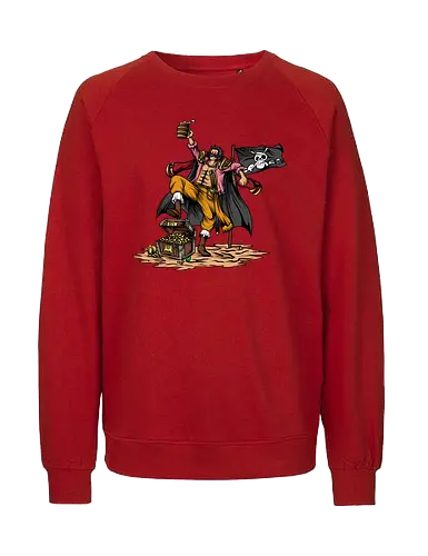 The King of the Seas - The King of the Seas, captain, monkey d ruffy, pirate, strohhut, strawhat, one, piraten, pirat, pirates, pirate, piece, schiff, boot, ship, ocean, ozean, meer, grandline, redline, north, east, south, west, blue, schatz, gold, ich werde der könig der piraten, nakama, abenteuer, crew, i will be the pirate king - Fairtrade Sweatshirt