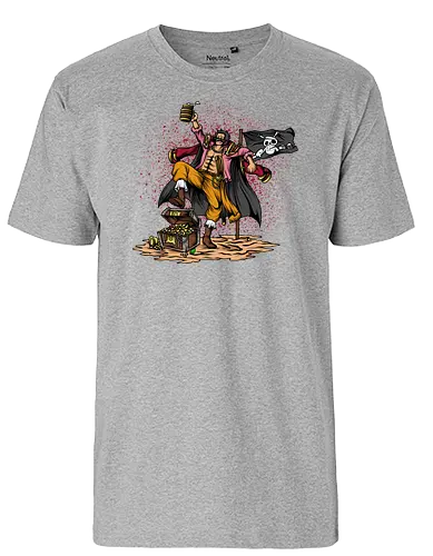 The King of the Seas - The King of the Seas, captain, monkey d ruffy, pirate, strohhut, strawhat, one, piraten, pirat, pirates, pirate, piece, schiff, boot, ship, ocean, ozean, meer, grandline, redline, north, east, south, west, blue, schatz, gold, ich werde der könig der piraten, nakama, abenteuer, crew, i will be the pirate king - Fairtrade T-Shirt