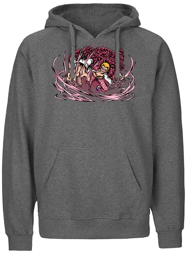 The Pink Menace - schatz, gold, ich werde der könig der piraten, nakama, abenteuer, crew, i will be the pirate king, The Pink Menace, captain, monkey d ruffy, pirate, strohhut, strawhat, one, piraten, pirat, pirates, pirate, piece, schiff, boot, ship, ocean, ozean, meer, grandline, redline, north, east, south, west, blue - Fairtrade Hoodie