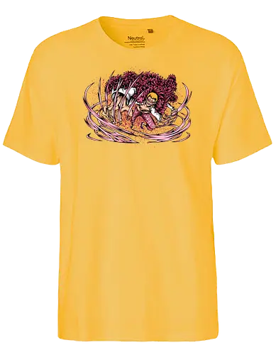 The Pink Menace - schatz, gold, ich werde der könig der piraten, nakama, abenteuer, crew, i will be the pirate king, The Pink Menace, captain, monkey d ruffy, pirate, strohhut, strawhat, one, piraten, pirat, pirates, pirate, piece, schiff, boot, ship, ocean, ozean, meer, grandline, redline, north, east, south, west, blue - Fairtrade T-Shirt
