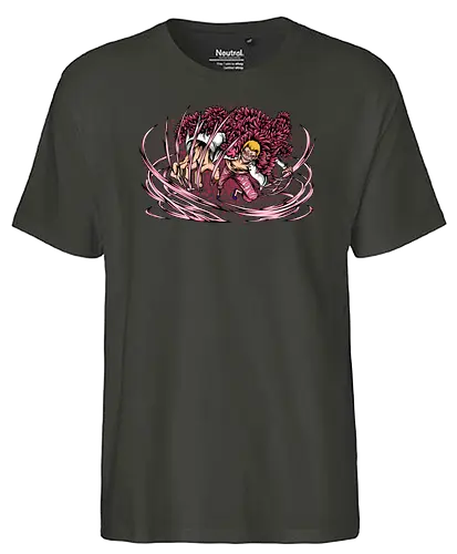 The Pink Menace - schatz, gold, ich werde der könig der piraten, nakama, abenteuer, crew, i will be the pirate king, The Pink Menace, captain, monkey d ruffy, pirate, strohhut, strawhat, one, piraten, pirat, pirates, pirate, piece, schiff, boot, ship, ocean, ozean, meer, grandline, redline, north, east, south, west, blue - Fairtrade T-Shirt