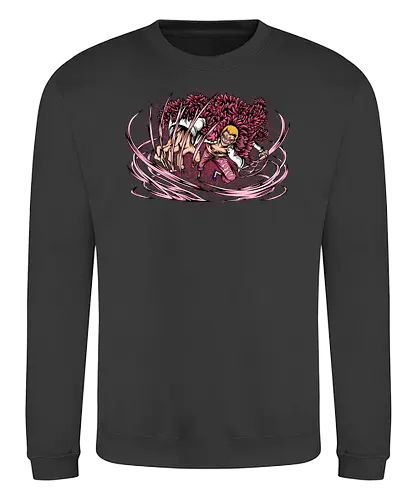 The Pink Menace - schatz, gold, ich werde der könig der piraten, nakama, abenteuer, crew, i will be the pirate king, The Pink Menace, captain, monkey d ruffy, pirate, strohhut, strawhat, one, piraten, pirat, pirates, pirate, piece, schiff, boot, ship, ocean, ozean, meer, grandline, redline, north, east, south, west, blue - Sweatshirt