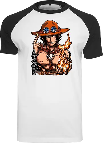 Fire Fist - Fire Fist, captain, monkey d ruffy, pirate, strohhut, strawhat, one, piraten, pirat, pirates, pirate, piece, schiff, boot, ship, ocean, ozean, meer, grandline, redline, north, east, south, west, blue, schatz, gold, ich werde der könig der piraten, nakama, abenteuer, crew, i will be the pirate king - Raglan T-Shirt