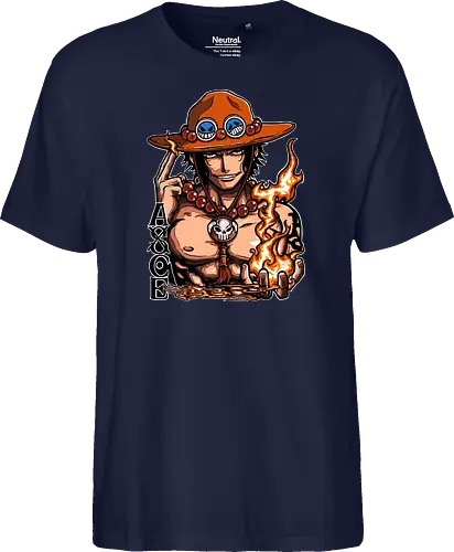 Fire Fist - Fire Fist, captain, monkey d ruffy, pirate, strohhut, strawhat, one, piraten, pirat, pirates, pirate, piece, schiff, boot, ship, ocean, ozean, meer, grandline, redline, north, east, south, west, blue, schatz, gold, ich werde der könig der piraten, nakama, abenteuer, crew, i will be the pirate king - Fairtrade T-Shirt