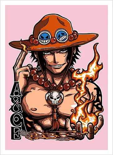 Fire Fist - Fire Fist, captain, monkey d ruffy, pirate, strohhut, strawhat, one, piraten, pirat, pirates, pirate, piece, schiff, boot, ship, ocean, ozean, meer, grandline, redline, north, east, south, west, blue, schatz, gold, ich werde der könig der piraten, nakama, abenteuer, crew, i will be the pirate king - Kunstdruck