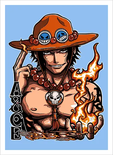 Fire Fist - Fire Fist, captain, monkey d ruffy, pirate, strohhut, strawhat, one, piraten, pirat, pirates, pirate, piece, schiff, boot, ship, ocean, ozean, meer, grandline, redline, north, east, south, west, blue, schatz, gold, ich werde der könig der piraten, nakama, abenteuer, crew, i will be the pirate king - Kunstdruck