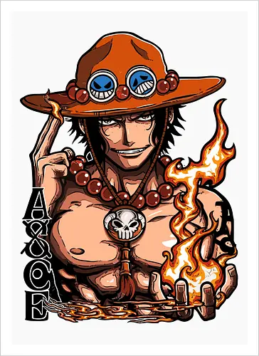Fire Fist - Fire Fist, captain, monkey d ruffy, pirate, strohhut, strawhat, one, piraten, pirat, pirates, pirate, piece, schiff, boot, ship, ocean, ozean, meer, grandline, redline, north, east, south, west, blue, schatz, gold, ich werde der könig der piraten, nakama, abenteuer, crew, i will be the pirate king - Kunstdruck
