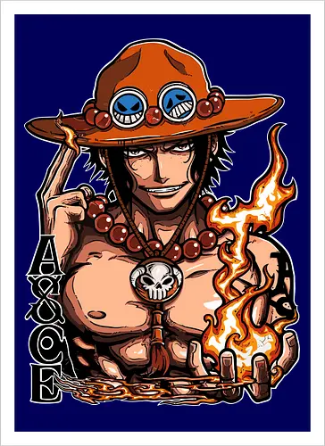 Fire Fist - Fire Fist, captain, monkey d ruffy, pirate, strohhut, strawhat, one, piraten, pirat, pirates, pirate, piece, schiff, boot, ship, ocean, ozean, meer, grandline, redline, north, east, south, west, blue, schatz, gold, ich werde der könig der piraten, nakama, abenteuer, crew, i will be the pirate king - Kunstdruck