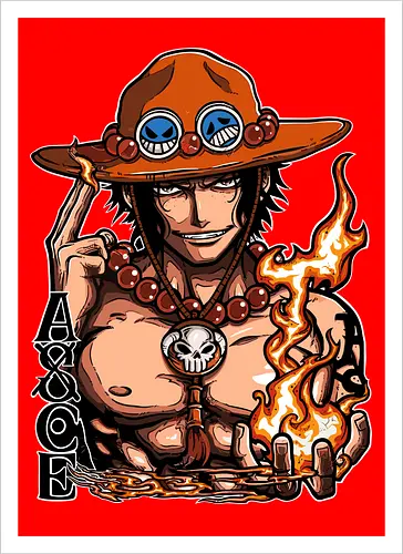 Fire Fist - Fire Fist, captain, monkey d ruffy, pirate, strohhut, strawhat, one, piraten, pirat, pirates, pirate, piece, schiff, boot, ship, ocean, ozean, meer, grandline, redline, north, east, south, west, blue, schatz, gold, ich werde der könig der piraten, nakama, abenteuer, crew, i will be the pirate king - Kunstdruck