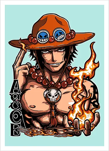 Fire Fist - Fire Fist, captain, monkey d ruffy, pirate, strohhut, strawhat, one, piraten, pirat, pirates, pirate, piece, schiff, boot, ship, ocean, ozean, meer, grandline, redline, north, east, south, west, blue, schatz, gold, ich werde der könig der piraten, nakama, abenteuer, crew, i will be the pirate king - Kunstdruck