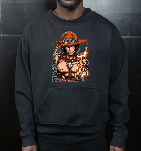 Fire Fist - Fire Fist, captain, monkey d ruffy, pirate, strohhut, strawhat, one, piraten, pirat, pirates, pirate, piece, schiff, boot, ship, ocean, ozean, meer, grandline, redline, north, east, south, west, blue, schatz, gold, ich werde der könig der piraten, nakama, abenteuer, crew, i will be the pirate king - Cropped Sweatshirt