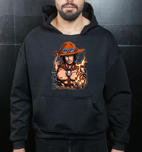 Fire Fist - Fire Fist, captain, monkey d ruffy, pirate, strohhut, strawhat, one, piraten, pirat, pirates, pirate, piece, schiff, boot, ship, ocean, ozean, meer, grandline, redline, north, east, south, west, blue, schatz, gold, ich werde der könig der piraten, nakama, abenteuer, crew, i will be the pirate king - Cropped Hoodie