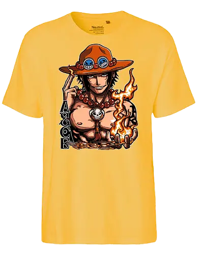 Fire Fist - Fire Fist, captain, monkey d ruffy, pirate, strohhut, strawhat, one, piraten, pirat, pirates, pirate, piece, schiff, boot, ship, ocean, ozean, meer, grandline, redline, north, east, south, west, blue, schatz, gold, ich werde der könig der piraten, nakama, abenteuer, crew, i will be the pirate king - Fairtrade T-Shirt