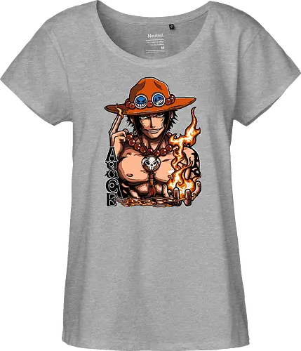 Fire Fist - Fire Fist, captain, monkey d ruffy, pirate, strohhut, strawhat, one, piraten, pirat, pirates, pirate, piece, schiff, boot, ship, ocean, ozean, meer, grandline, redline, north, east, south, west, blue, schatz, gold, ich werde der könig der piraten, nakama, abenteuer, crew, i will be the pirate king - Fairtrade Girl Shirt