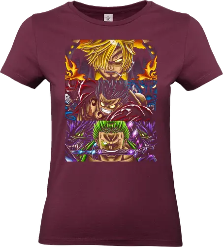 Trio of Legends - Trio of Legends, captain, monkey d ruffy, pirate, strohhut, strawhat, one, piraten, pirat, pirates, piece, schiff, boot, ship, ocean, ozean, meer, grandline, redline, north, east, south, west, blue, schatz, gold, ich werde der könig der piraten, nakama, abenteuer, crew, i will be the pirate king - Standard T-Shirt (Frauen)