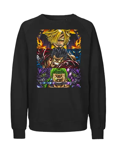 Trio of Legends - Trio of Legends, captain, monkey d ruffy, pirate, strohhut, strawhat, one, piraten, pirat, pirates, piece, schiff, boot, ship, ocean, ozean, meer, grandline, redline, north, east, south, west, blue, schatz, gold, ich werde der könig der piraten, nakama, abenteuer, crew, i will be the pirate king - Fairtrade Sweatshirt
