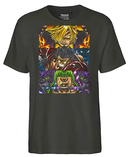Trio of Legends - Trio of Legends, captain, monkey d ruffy, pirate, strohhut, strawhat, one, piraten, pirat, pirates, piece, schiff, boot, ship, ocean, ozean, meer, grandline, redline, north, east, south, west, blue, schatz, gold, ich werde der könig der piraten, nakama, abenteuer, crew, i will be the pirate king - Fairtrade T-Shirt