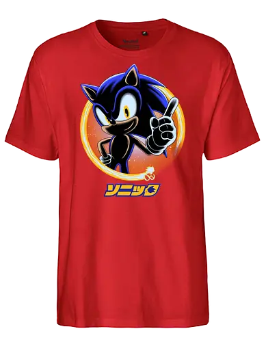 Blue Hedgehog - Hedgehog, Hedgehog - Fairtrade T-Shirt