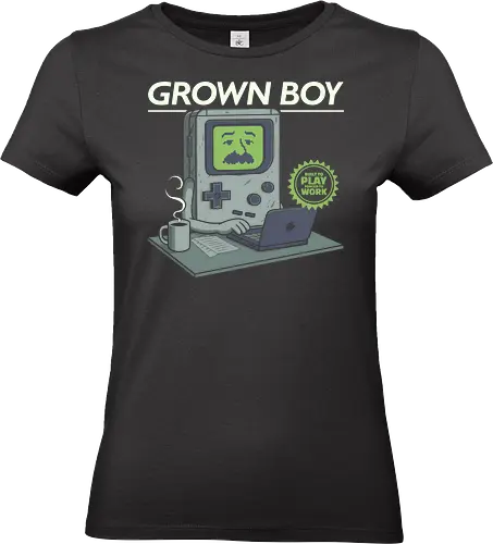 Grown Boy - retro gamer, 8bit, funny, gamerlife, gaming, geek, nerd, nostalgia, office, old school, retro, sarcasm, tech, video game, vintage - Standard T-Shirt (Frauen)