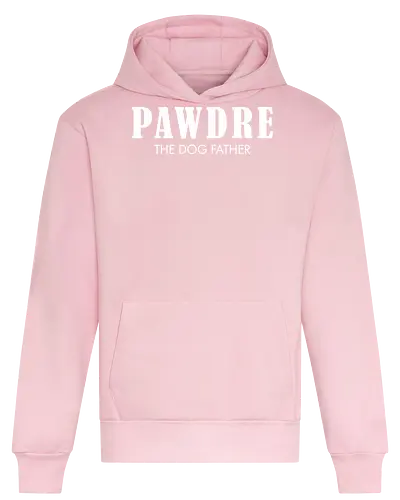PAWDRE THE DOGFATHER - parody, humor, typography, dog, pun, text design, wordplay, poster, minimalistic - Heavyweight Hoodie