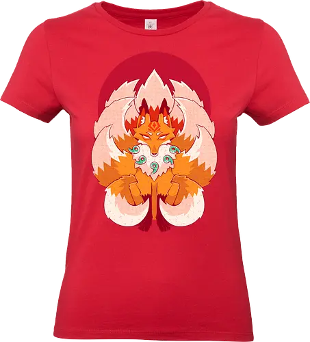 KITSUNE - kitsune, japan, japanese, fox, nine tailed fox, asian, spirit, spiritual - Standard T-Shirt (Frauen)