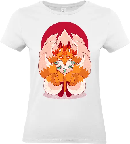 KITSUNE - kitsune, japan, japanese, fox, nine tailed fox, asian, spirit, spiritual - Standard T-Shirt (Frauen)