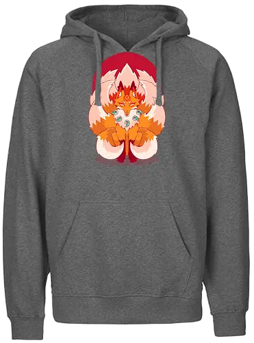 KITSUNE - kitsune, japan, japanese, fox, nine tailed fox, asian, spirit, spiritual - Fairtrade Hoodie