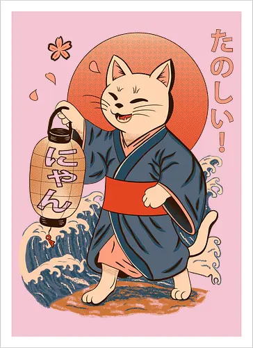 ukiyo-e style cat – japanese