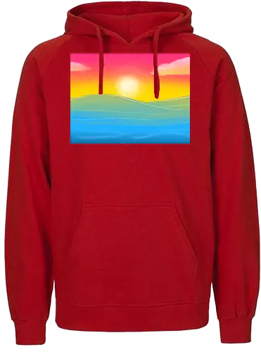 Pan Pride Landschaft - pan, pansexuell, pride, landschaft, subtle pride - Fairtrade Hoodie
