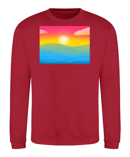 Pan Pride Landschaft - pan, pansexuell, pride, landschaft, subtle pride - Sweatshirt