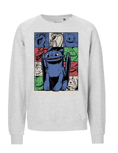 Dragons Tour Movie - Dragon, Viking, Vikings, Adventure, Fantasy, Mythical, Mythology, Mythological Creatures, Cute, Fun, Funny, Poster, Movie, Animation, Musical, Music, Music Tour, Show, Tour, World Tour - Fairtrade Sweatshirt