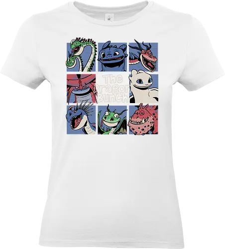 The Dragon Bunch - Dragon, Viking, Vikings, Adventure, Fantasy, Mythical, Mythology, Mythological Creatures, Cute, Fun, Funny, Poster, Movie, Animation, Tv Show - Standard T-Shirt (Frauen)