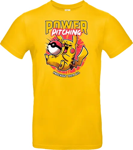 Power Pitcher Ball Anime - retro, vintage, game, video game, electric, eletricity, pet, adventure, fantasy, funny, lightning, poster, classic - Standard T-Shirt