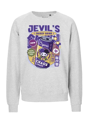Jevil Energy Drink - Tale, deltarune, spamton, sans, jevil, indie game, video game, gaming, rpg, flowey, mettaton, gamer, papyrus, toriel, asgore - Fairtrade Sweatshirt