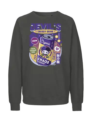 Jevil Energy Drink - Tale, deltarune, spamton, sans, jevil, indie game, video game, gaming, rpg, flowey, mettaton, gamer, papyrus, toriel, asgore - Fairtrade Sweatshirt