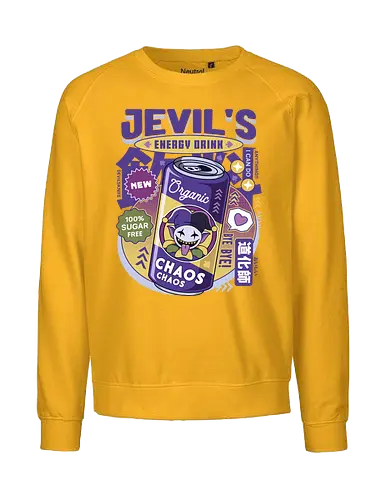 Jevil Energy Drink - Tale, deltarune, spamton, sans, jevil, indie game, video game, gaming, rpg, flowey, mettaton, gamer, papyrus, toriel, asgore - Fairtrade Sweatshirt