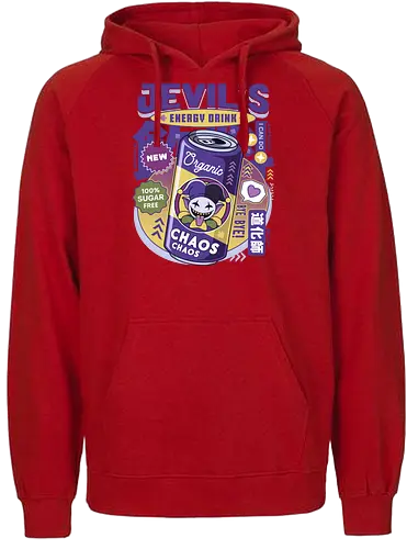 Jevil Energy Drink - Tale, deltarune, spamton, sans, jevil, indie game, video game, gaming, rpg, flowey, mettaton, gamer, papyrus, toriel, asgore - Fairtrade Hoodie