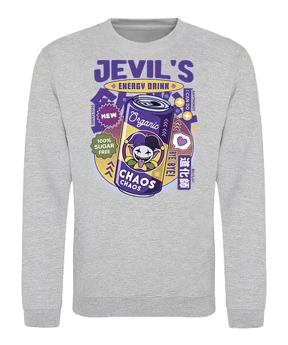 Jevil Energy Drink - Tale, deltarune, spamton, sans, jevil, indie game, video game, gaming, rpg, flowey, mettaton, gamer, papyrus, toriel, asgore - Sweatshirt