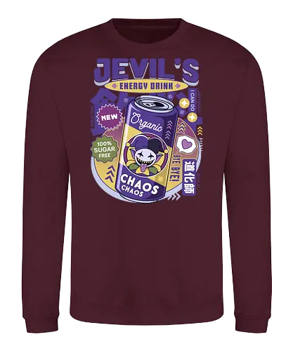 Jevil Energy Drink - Tale, deltarune, spamton, sans, jevil, indie game, video game, gaming, rpg, flowey, mettaton, gamer, papyrus, toriel, asgore - Sweatshirt