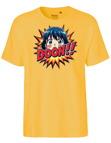 girl anime - cartoon, anime, comic, pop art, explosion, expression, graphic, typography, colorful - Fairtrade T-Shirt