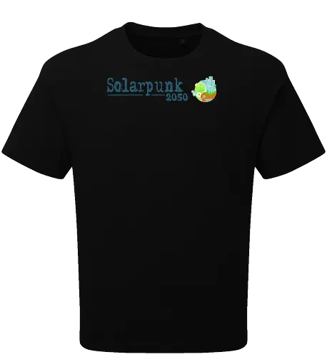 Solarpunk 2050 Logo und Text