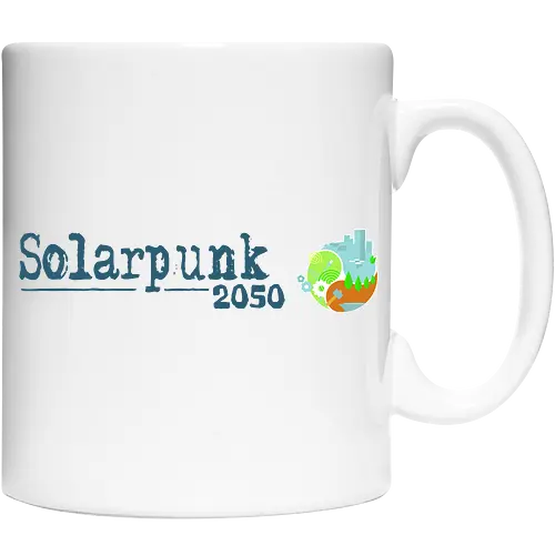 Solarpunk 2050 Logo und Text