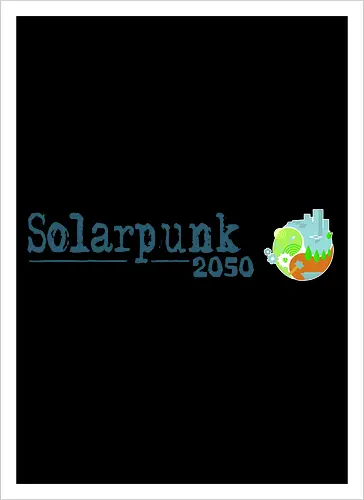Solarpunk 2050 Logo und Text