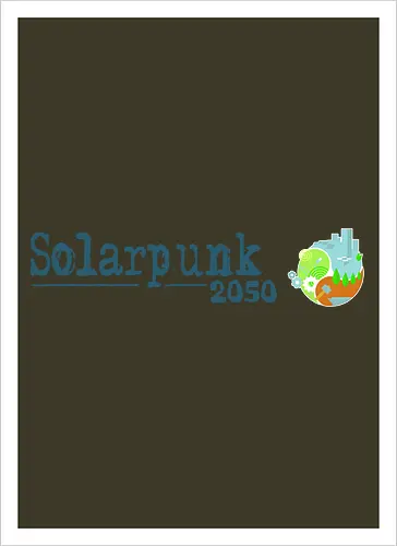Solarpunk 2050 Logo und Text