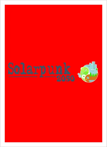 Solarpunk 2050 Logo und Text