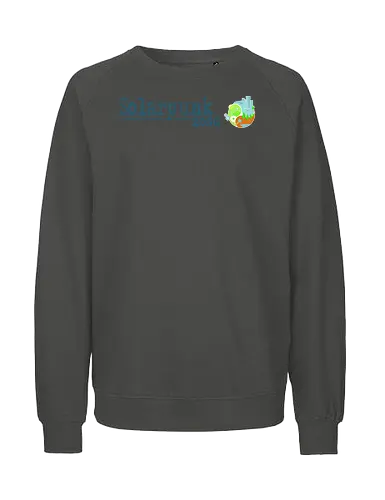 Solarpunk 2050 Logo und Text - Solarpunk, TTRPG, Rollenspiel, Utopie - Fairtrade Sweatshirt