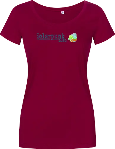 Solarpunk 2050 Logo und Text